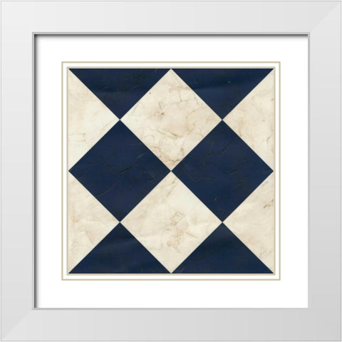 Seaside Signals I White Modern Wood Framed Art Print with Double Matting by Vess, June Erica