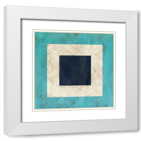 Seaside Signals II White Modern Wood Framed Art Print with Double Matting by Vess, June Erica
