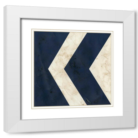 Seaside Signals VI White Modern Wood Framed Art Print with Double Matting by Vess, June Erica