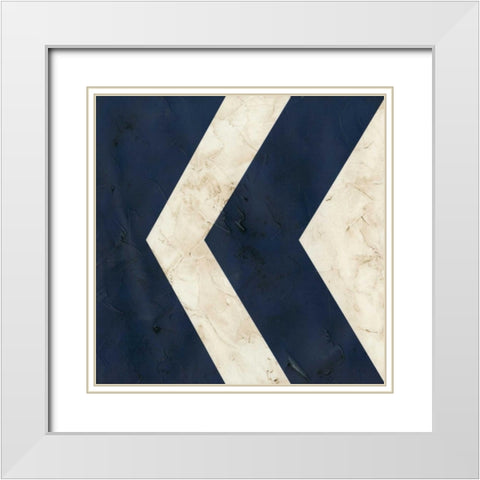 Seaside Signals VI White Modern Wood Framed Art Print with Double Matting by Vess, June Erica