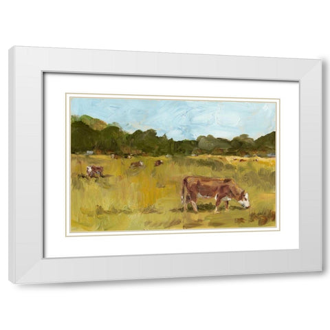 Rural View I White Modern Wood Framed Art Print with Double Matting by Harper, Ethan