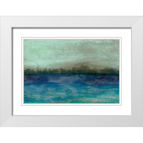 Inlet View I White Modern Wood Framed Art Print with Double Matting by Ludwig, Alicia
