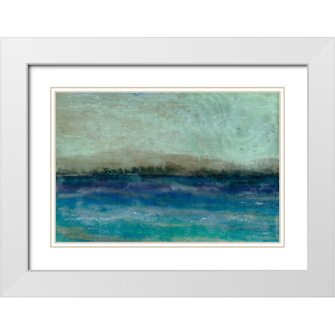 Inlet View II White Modern Wood Framed Art Print with Double Matting by Ludwig, Alicia