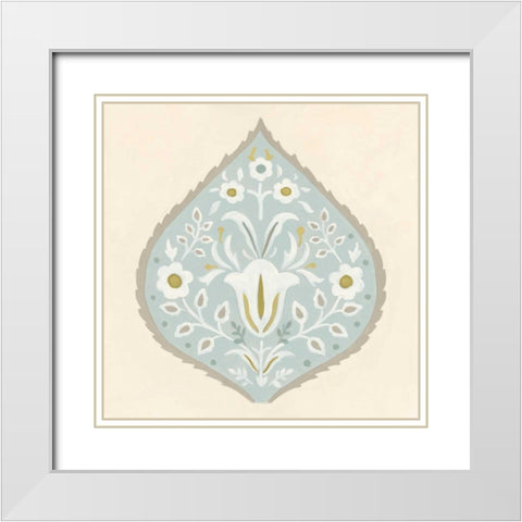Floralia II White Modern Wood Framed Art Print with Double Matting by Vess, June Erica