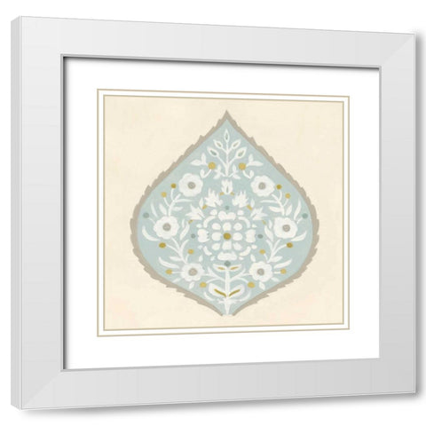 Floralia III White Modern Wood Framed Art Print with Double Matting by Vess, June Erica