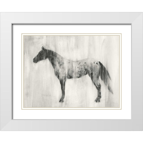 Appaloosa Study II White Modern Wood Framed Art Print with Double Matting by Harper, Ethan