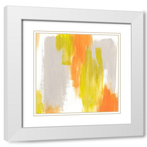 Pulse Echo I White Modern Wood Framed Art Print with Double Matting by Vess, June Erica