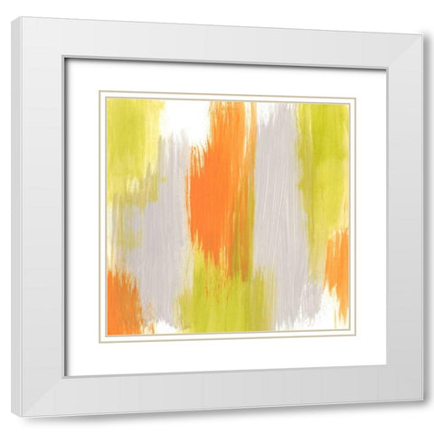 Pulse Echo II White Modern Wood Framed Art Print with Double Matting by Vess, June Erica