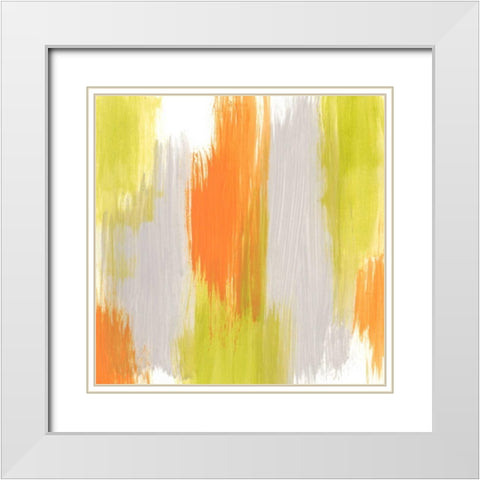Pulse Echo II White Modern Wood Framed Art Print with Double Matting by Vess, June Erica