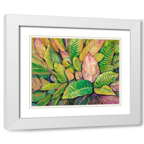 Tropical Close Up I White Modern Wood Framed Art Print with Double Matting by OToole, Tim