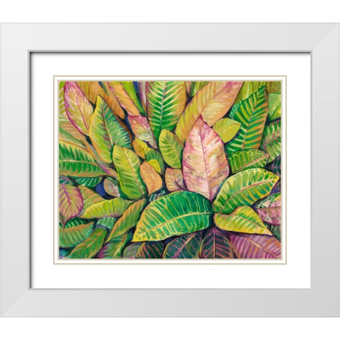 Tropical Close Up I White Modern Wood Framed Art Print with Double Matting by OToole, Tim