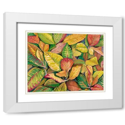 Tropical Close Up II White Modern Wood Framed Art Print with Double Matting by OToole, Tim