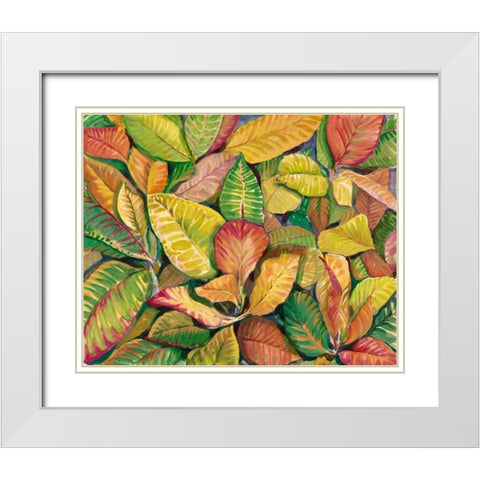 Tropical Close Up II White Modern Wood Framed Art Print with Double Matting by OToole, Tim