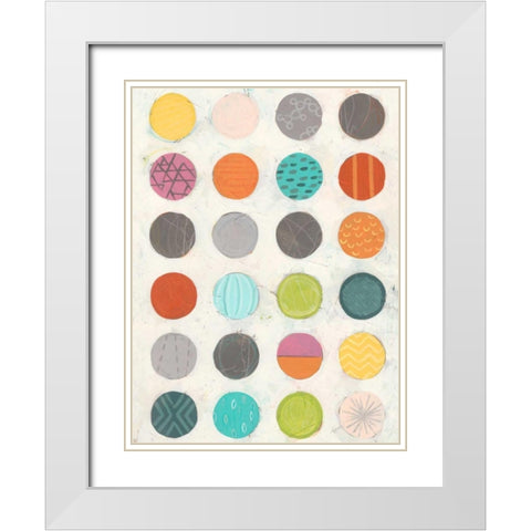 Pattern Interaction II White Modern Wood Framed Art Print with Double Matting by Vess, June Erica