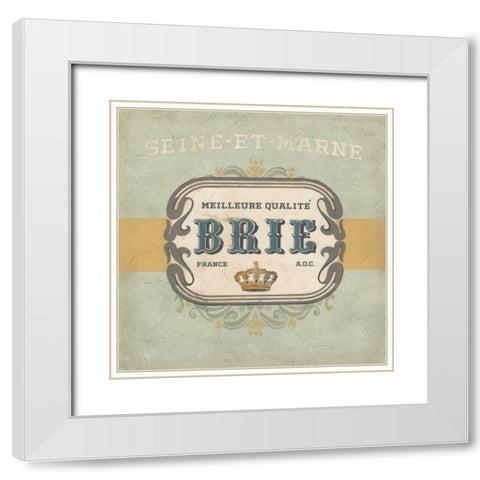 Nouveau Chevre I White Modern Wood Framed Art Print with Double Matting by Vess, June Erica