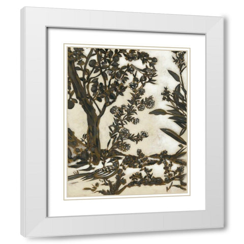 Teahouse Chinoiserie II White Modern Wood Framed Art Print with Double Matting by Zarris, Chariklia