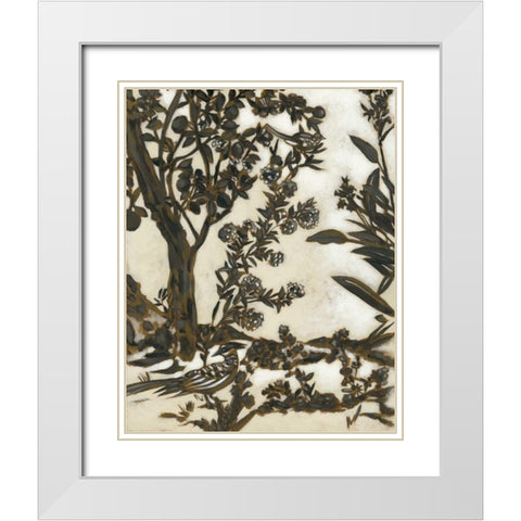 Teahouse Chinoiserie II White Modern Wood Framed Art Print with Double Matting by Zarris, Chariklia