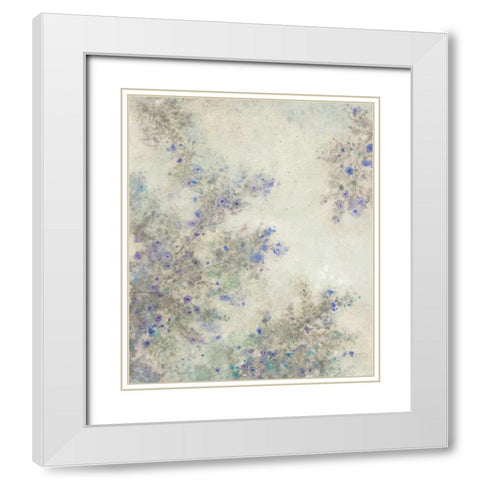 Twig Blossoms I White Modern Wood Framed Art Print with Double Matting by OToole, Tim