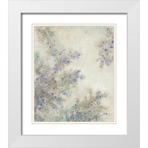 Twig Blossoms I White Modern Wood Framed Art Print with Double Matting by OToole, Tim