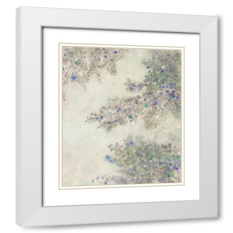 Twig Blossoms II White Modern Wood Framed Art Print with Double Matting by OToole, Tim