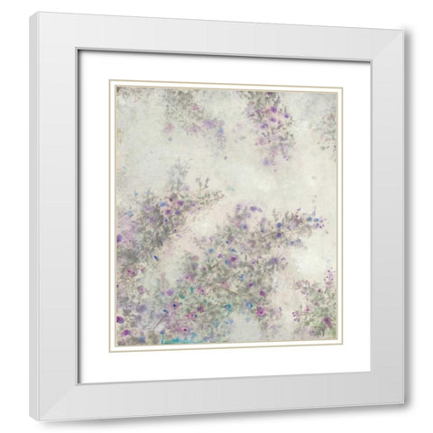 Twig Blossoms III White Modern Wood Framed Art Print with Double Matting by OToole, Tim