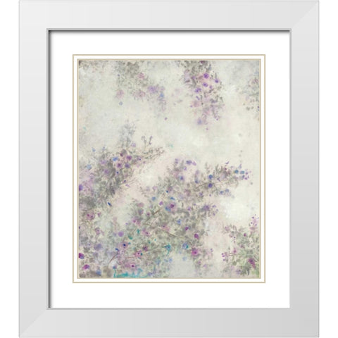 Twig Blossoms III White Modern Wood Framed Art Print with Double Matting by OToole, Tim
