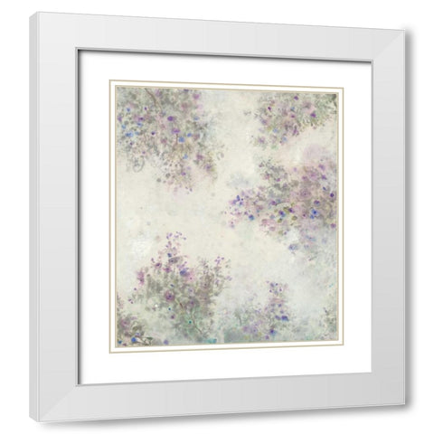 Twig Blossoms IV White Modern Wood Framed Art Print with Double Matting by OToole, Tim