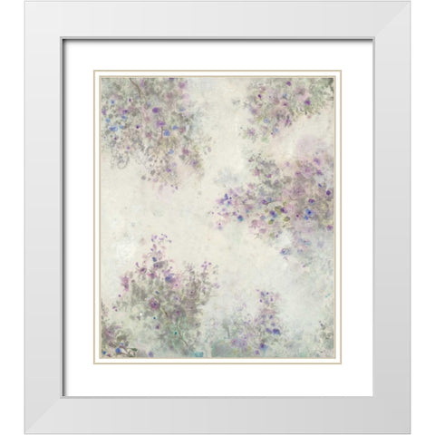 Twig Blossoms IV White Modern Wood Framed Art Print with Double Matting by OToole, Tim