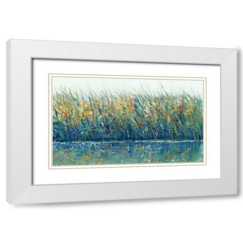 Wildflower Reflection I White Modern Wood Framed Art Print with Double Matting by OToole, Tim