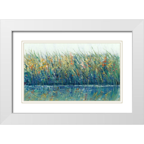 Wildflower Reflection I White Modern Wood Framed Art Print with Double Matting by OToole, Tim