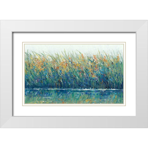 Wildflower Reflection II White Modern Wood Framed Art Print with Double Matting by OToole, Tim