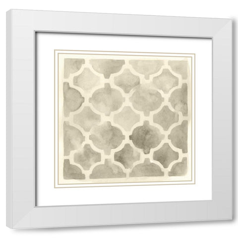Neutral Impressions III White Modern Wood Framed Art Print with Double Matting by Vess, June Erica