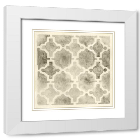 Neutral Impressions V White Modern Wood Framed Art Print with Double Matting by Vess, June Erica