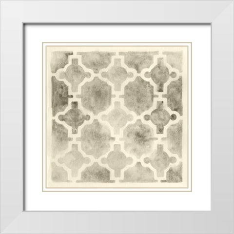 Neutral Impressions V White Modern Wood Framed Art Print with Double Matting by Vess, June Erica