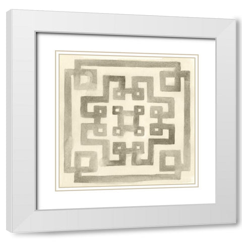 Neutral Impressions VI White Modern Wood Framed Art Print with Double Matting by Vess, June Erica