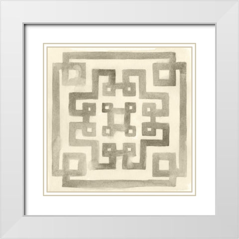 Neutral Impressions VI White Modern Wood Framed Art Print with Double Matting by Vess, June Erica