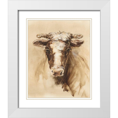 Western Ranch Animals II White Modern Wood Framed Art Print with Double Matting by Harper, Ethan