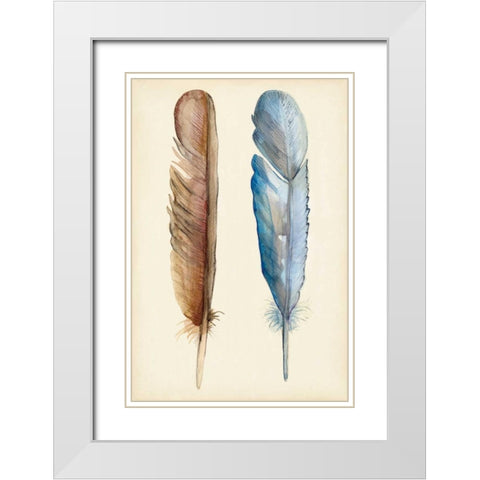 Plumage I White Modern Wood Framed Art Print with Double Matting by Ludwig, Alicia