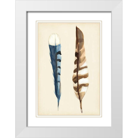 Plumage III White Modern Wood Framed Art Print with Double Matting by Ludwig, Alicia