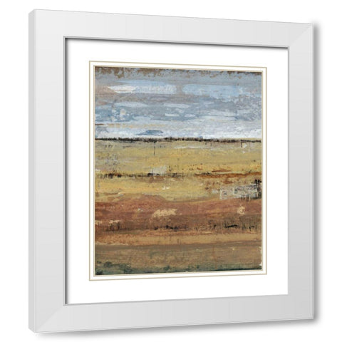 Field Layers I White Modern Wood Framed Art Print with Double Matting by OToole, Tim