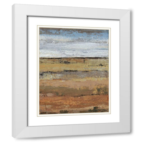 Field Layers II White Modern Wood Framed Art Print with Double Matting by OToole, Tim