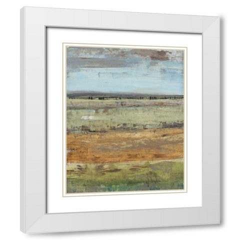 Field Layers III White Modern Wood Framed Art Print with Double Matting by OToole, Tim