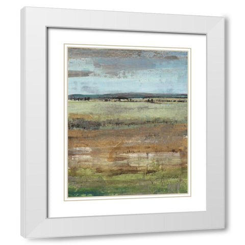 Field Layers IV White Modern Wood Framed Art Print with Double Matting by OToole, Tim