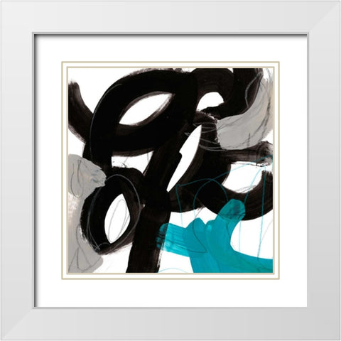 Chromatic Impulse IV White Modern Wood Framed Art Print with Double Matting by Vess, June Erica