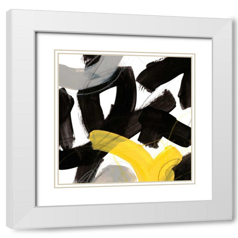 Chromatic Impulse V White Modern Wood Framed Art Print with Double Matting by Vess, June Erica