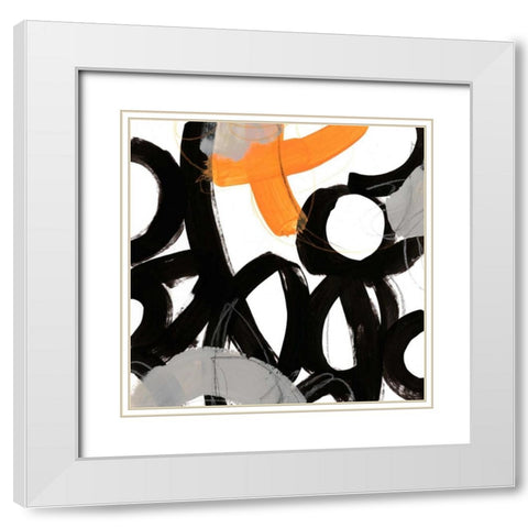 Chromatic Impulse VI White Modern Wood Framed Art Print with Double Matting by Vess, June Erica