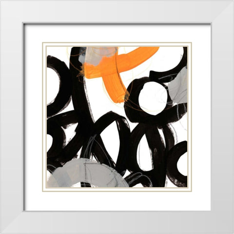 Chromatic Impulse VI White Modern Wood Framed Art Print with Double Matting by Vess, June Erica