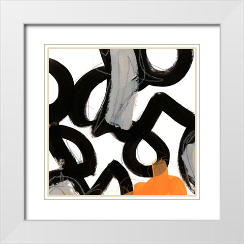 Chromatic Impulse VIII White Modern Wood Framed Art Print with Double Matting by Vess, June Erica