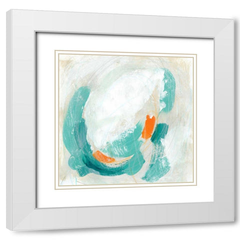 Tidal Current I White Modern Wood Framed Art Print with Double Matting by Vess, June Erica