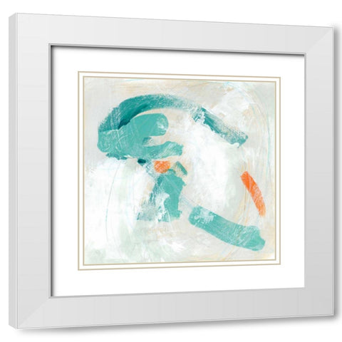 Tidal Current II White Modern Wood Framed Art Print with Double Matting by Vess, June Erica